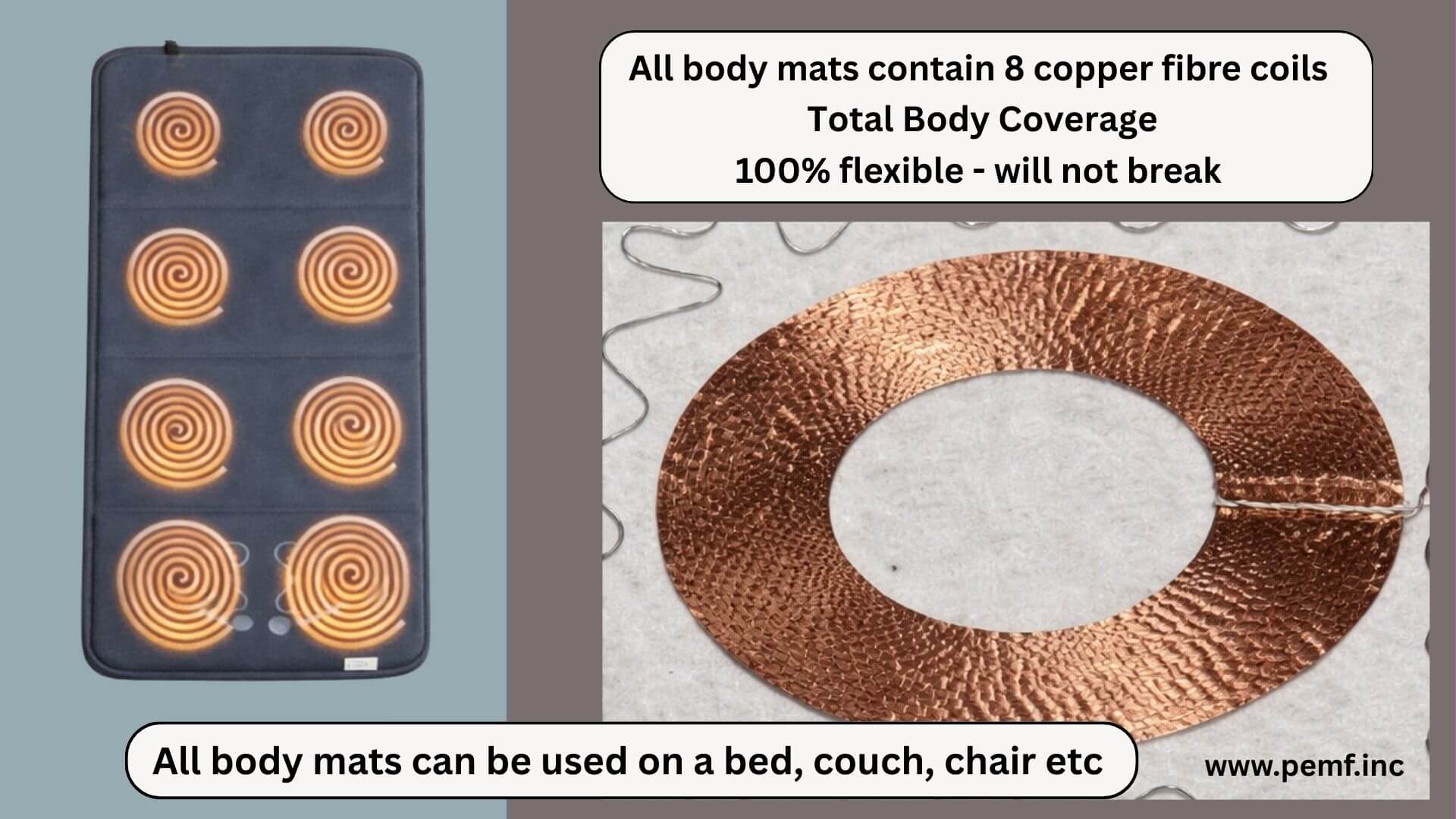 PEMF copper coil layout inside therapy ma