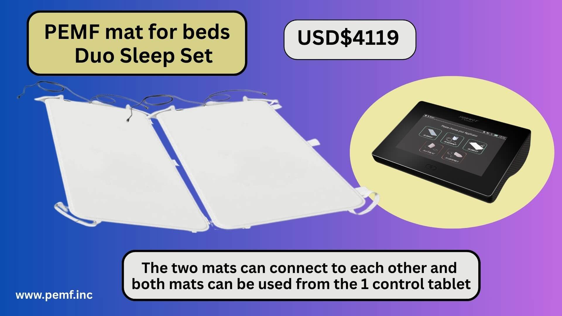 PEMF double bed mat for full body use