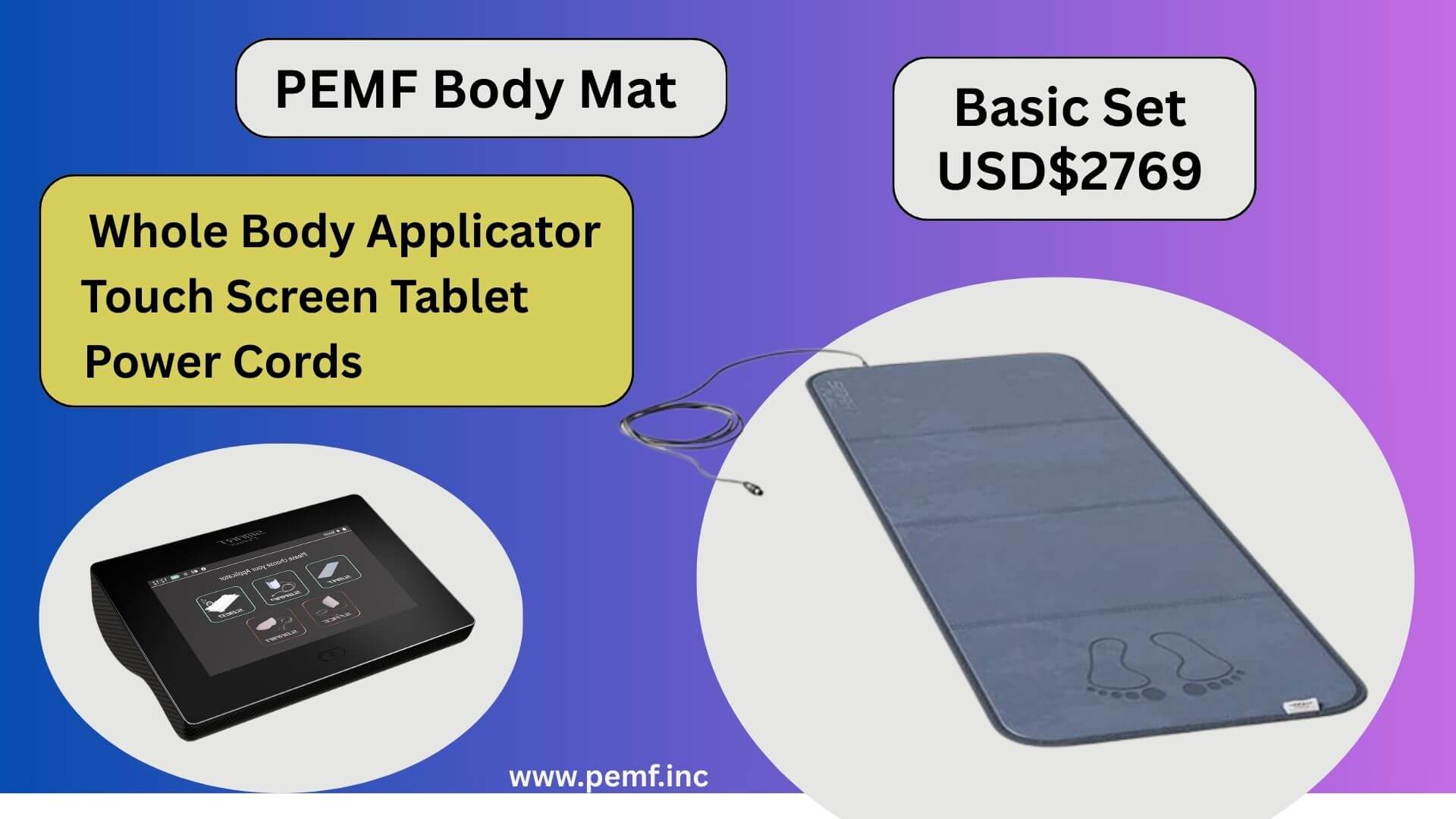 PEMF Body Mat with Tablet Controller