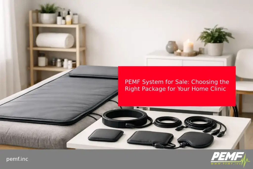 PEMF therapy system in home wellness clinic