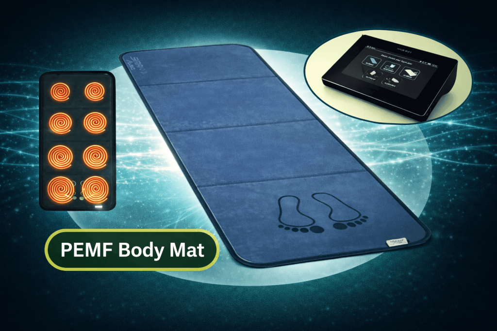 Smart Pulser PEMF whole body mat with 8 induction coils and touchscreen control table