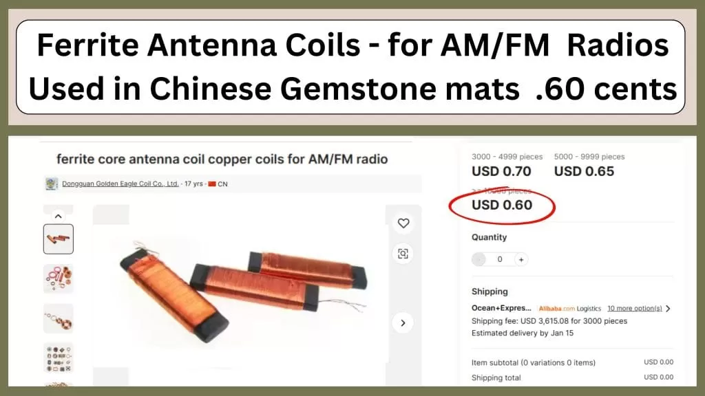 PEMF Gemstone Mat - ferrite rods